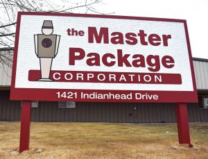 The Master Package Fibre Shipping Container signage outside facility